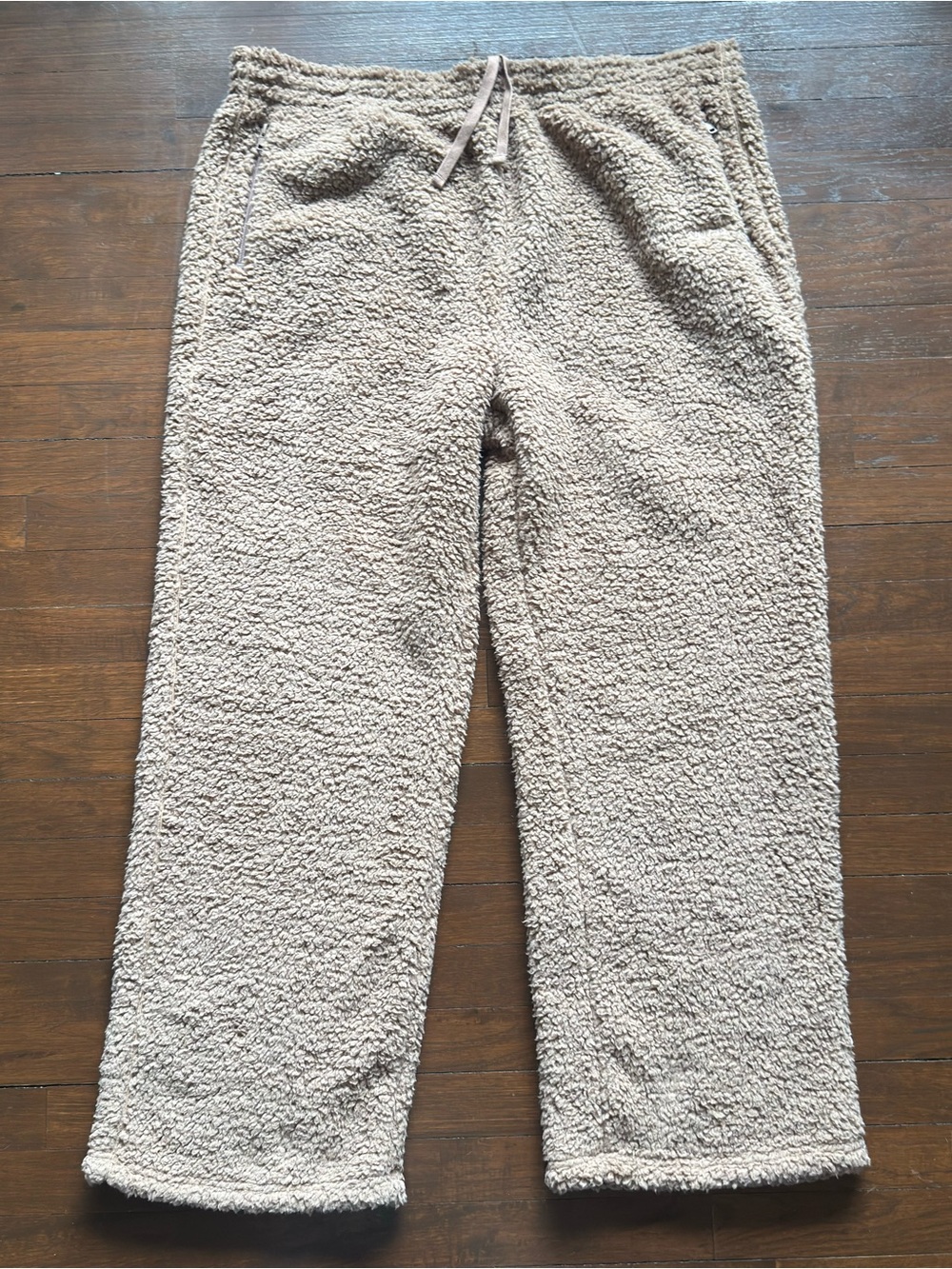 SKIMS Teddy Sherpa Fleece Jogger Pants Beige Tigers Eye NWT 3XL